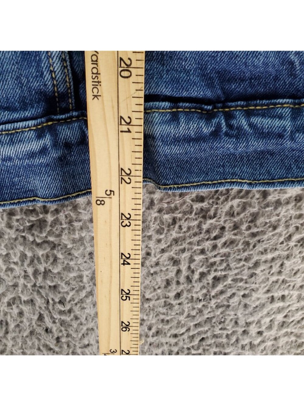 Old Navy Jacket Womens Large Blue Stretch Denim Basic Trucker Jean Jacket - Picture 4 of 7